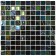 Glass mosaic Bonaparte Bondi Black-25, 300x300x4 mm