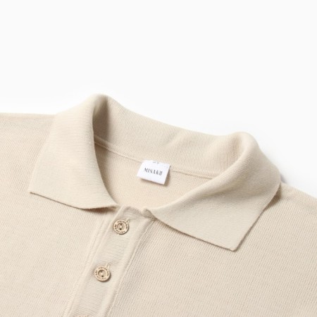 Jumper Polo men's minku: Knitwear Collection Cream color, river 48-6