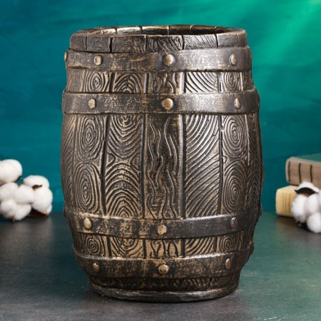 Piggy bank "Barrel" 21x21x30cm, bronze-2