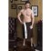 Male kilt with embroidery, chocolate, mahra