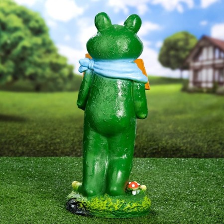Garden figure "Frog with a sign" My cottage "42cm-2