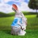 Garden Figure "Cashing Paras Caster" 26x16x13cm
