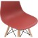 Plastic chair EAMES Massive Buk/Metal/Plastic, natural/burgundy 46x52x83 cm
