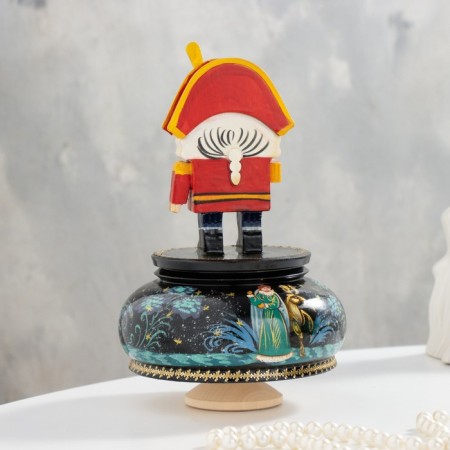 New Year. Musical souvenir "Nutcracker", three black, manual painting-2