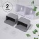 Organizer for storage, hinged, 2 sections, with adhesive hooks, 20.2 × 11 × 6.4 cm, white/gray color
