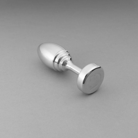 Anal sleeve DOXY BUTT PLUG RIBBED, D-3.3, aluminum-8