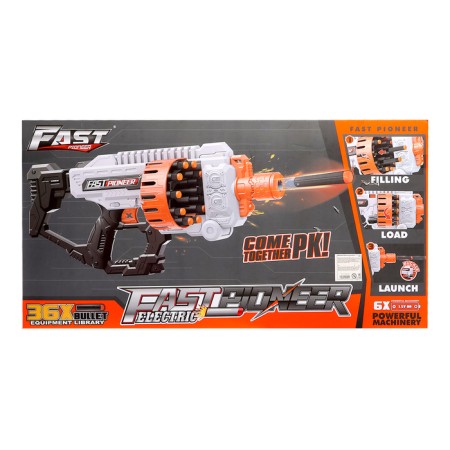 Blaster "Fast", shoots with soft bullets, works from batteries-15