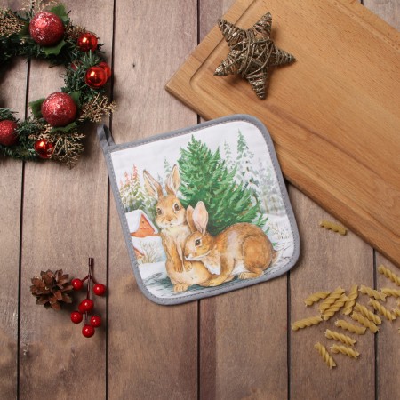 Take "New Year's bunnies" by Sarzha, 19x19cm, 100% x/l, Vatin 250g/m2-6