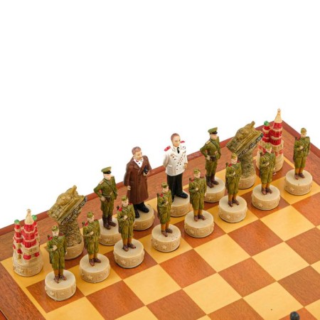 Chess souvenir "victorious", h king-8 cm, h Paraks-6.3 cm, 36 x 36 cm-3