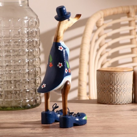 Souvenir "Duck in a blue summer suit" tree 13x9x27 cm-2