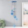 Wind music metal, plastic, tree "Eyes" from the evil eye 4 pipe h = 47 cm, blue