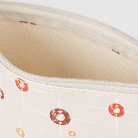 Lightning cosmetic bag, beige color-3