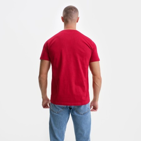 T -shirt male, red color/print mix, size XL-4