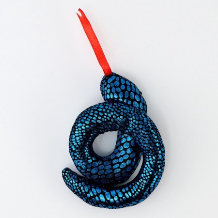 Soft toy "Snake" shiny, 10 cm, color mix-6