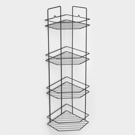 Corner regiment for the bathroom 4-tier economy, 219 × 219 × 836 mm, color copper spark