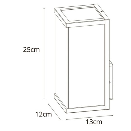 Street wall lamp Arte Lamp Pot A1631al-1BK, E27, 60 W, 12x13x25 cm, black-2