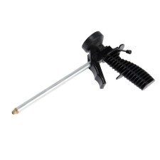 Pistol for mounting foam scrap, plastic case, aluminum tube