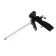 Pistol for mounting foam scrap, plastic case, aluminum tube