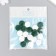 Beads for creativity wood "flat circle" set of 20 pcs white, green 0.4x1.5x1.5 cm