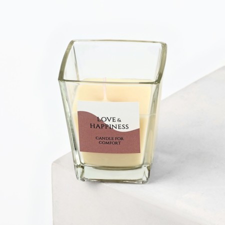 Aromatic candle in a glass "Happiness": grapefruit and honey, 6.8 x 8 cm.-5