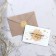 Invitation in the craft envelope for the wedding "Golden Sequins", 10 x 15 cm