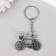Metal key "bicycle" steering wheel spin 3.3x4.7 cm