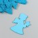 Decor "Angel" blue 5 cm set 10 pcs foam glitter
