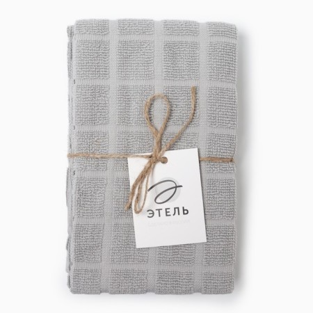 Set of towels Ethel "Grey Cell" 43x66cm - 2 pcs, col. Gray, hl. 100%-9