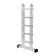 Staircase, two -section, articulated, aluminum, 5 steps