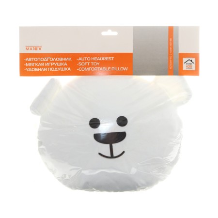 Pillow on the headrest Matech Mimimish Line, 33 x 31 x 10 cm, white-6