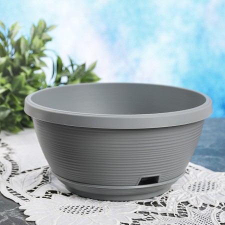 Pot with a pallet 2.7 l, d = 23, h = 11.5 "Marseille", color gray color