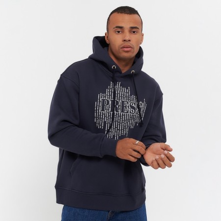 Male sweatshirt is laid down, the color is dark blue, size 50 (xl)-2
