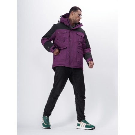 Ski jacket men, size 54, purple color-24