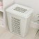 Besnaya basket with a lid "Moletta", 45 l, 43 × 32 × 48 cm, the color is light gray