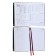 Diary half -dated A5+, 208 BOSS sheets, solid cover, artificial leather, gold cut, brown