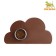 Silicone rug under the bowl "Cloud", 48 x 27 cm, brown