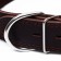 Collar of two-layer leather on the suede, 3.5 cm, Osh 41-51 cm, brown