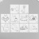 Tattoo on the body Black "cats" set 10 pcs 6x6 cm