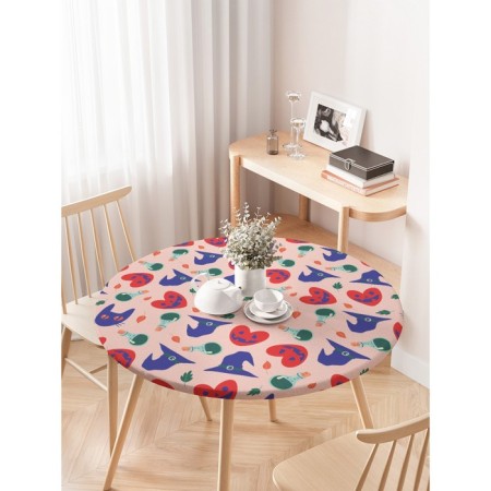 The tablecloth “Magic plan”, round, oxford, elastic band, size 120x120 cm, diameter 75-100 cm-2