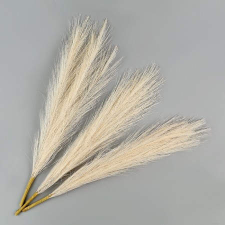 Pampas artificial grass, height 43 cm, 5 brushes, beige color-2