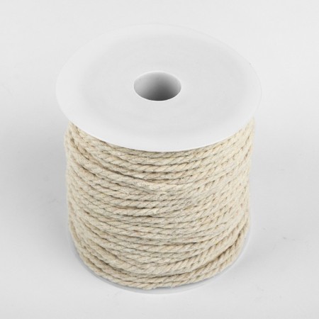 Shpagat for weaving, cotton, d = 4 mm, 50 m, twisted, white color-4