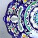 Rishtan ceramics "Flowers", 27 cm, blue, corrugated, oval