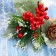 Decor "Winter Miracle" berries bumps of needles in the snow, 20 cm
