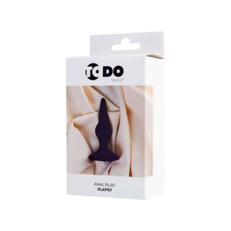 Anal plug KLAPSY, silicone, purple color, 10.5 cm, D = 3 cm-4