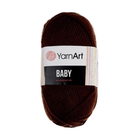 Baby yarn 100% acrylic 150m/50g (1182 brown)-5