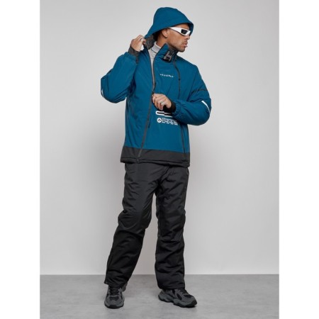 Ski costume male winter, size 56, blue color-5