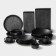 Salenik Magistro Black Style, D = 15 cm, porcelain, black color