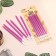 Candles in the cake "Royce", 6 pcs, high, 12.5 cm, purple metallic