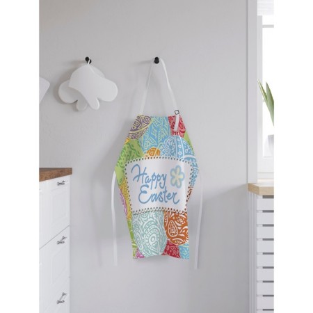Apron kitchen with a photo print "Painted Easter eggs", adjustable, size OS-1