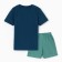 Set for a boy (T-shirt/shorts) "Excavator", color T. Sini/Green, p. 104-110